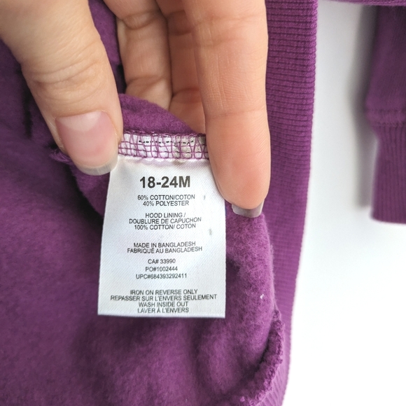 Hello Kitty Sanrio Fleece Hoodie Purple Size 18-24 - Picture 6 of 6